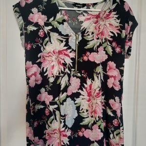 Satin Zip Dress Blouse